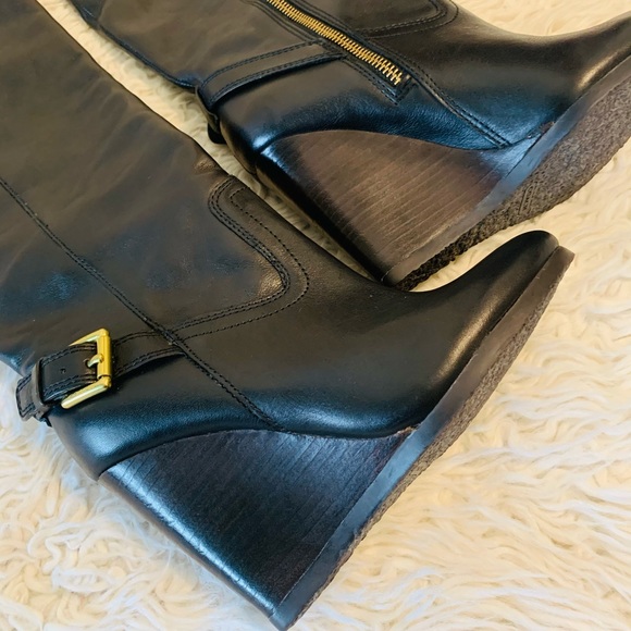 NEW w/out tags Coach Dorothy Wedge Riding Boots - Picture 4 of 17